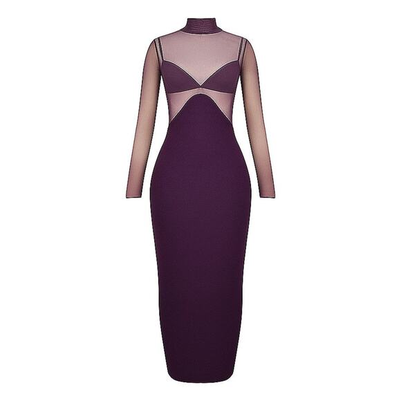 House of CB Safiya Maxi Dress - M - Black Grape - Picture 1 of 7